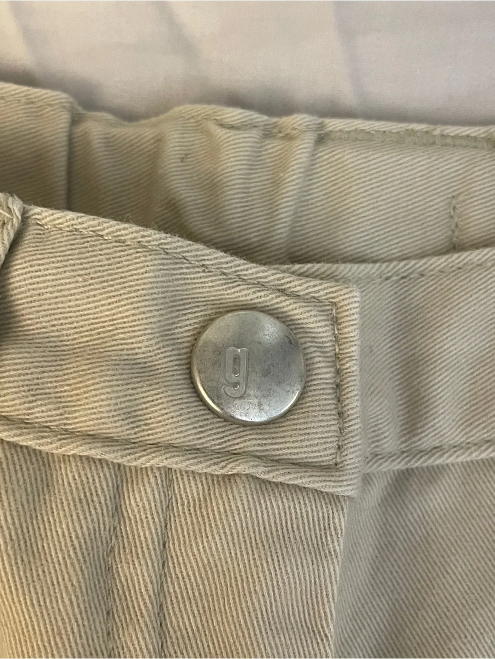 Gymboree Kids Khaki Flared Pants with Cherry Embroidery Sz 3 Adjustable waist